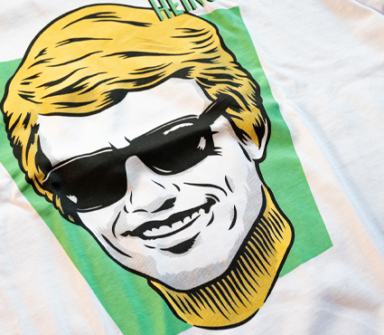WIt t-shirt met een opdruk van Heino
